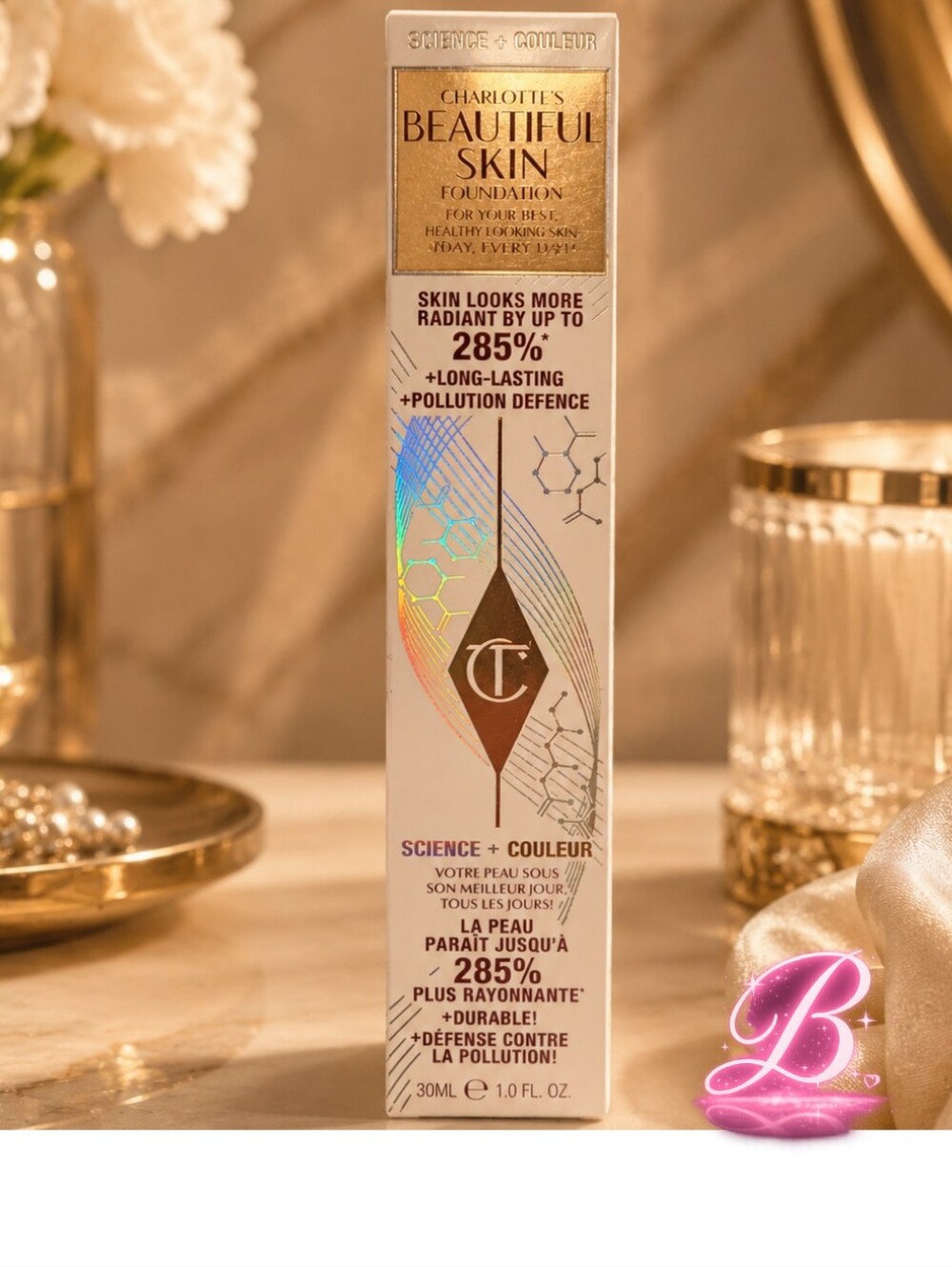 Charlotte Tilbury Beautiful Skin Foundation (10-Neutral) (1 fl oz/10 ml) - NIB